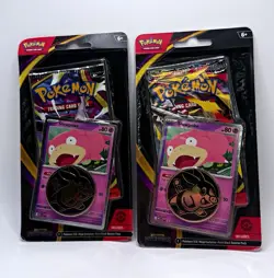 Pokemon TCG Mega Evolution—Pitch Black Booster Pack 15 Cards Slowpoke Promo Coin - Image 1