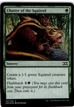 Magic The Gathering Chatter of the Squirrel HOLO Common #157 - Image 1
