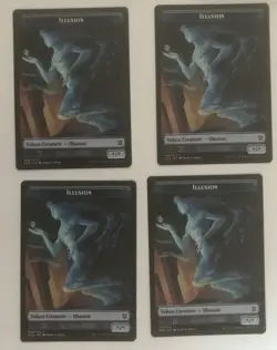 4 x ILLUSION TOKEN 006 Zendikar Rising MTG Magic the Gathering ZNR - Image 1
