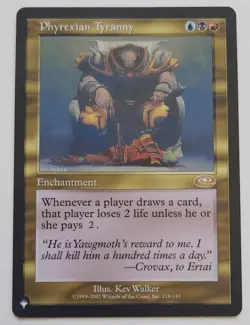 MTG Phyrexian Tyranny LIST 118 Rare U/B/R Enchantment Draw Tax LP - Image 1