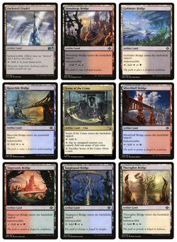 MTG - 9 x Different ARTIFACT Non-basic Lands for deck building - All M/NM - Image 1