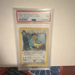 Dark Dragonite 5/82 PSA 7 (2000) Team Rocket 1st Edition Holo Pokemon TCG - Image 1
