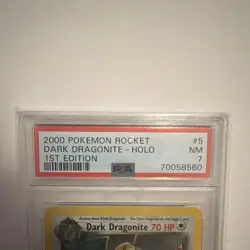 Dark Dragonite 5/82 PSA 7 (2000) Team Rocket 1st Edition Holo Pokemon TCG - Image 3