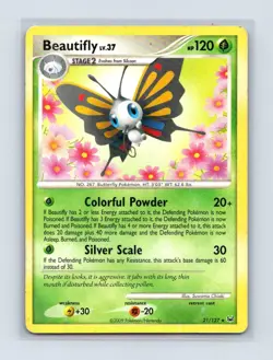 Beautifly 21/127 Rare Platinum Pokemon Lightly Played - Image 1