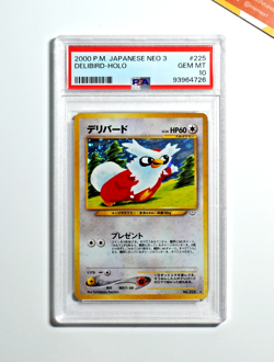 Pokemon PSA 10 Delibird #225 Holo Neo 3 2000 Japanese - Image 1