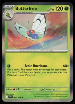 Butterfree 003/159 Rare Journey Together Pokemon Holo Near Mint - Image 1