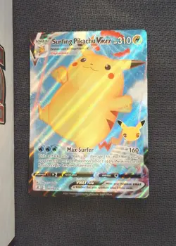 Surfing Pikachu VMAX Pokemon Celebrations CLB #009/025 Holo Near Mint - Image 1