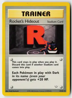 Pokemon Rocket's Hideout 63/64 UC Neo Revelation Unlimited LP - Image 1