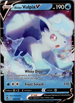 Pokemon SWSH12 Alolan Vulpix V 033/195 Ryota Murayama NM Holo - Image 1