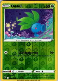 Pokemon CRZ Oddish 001/159 ryoma uratsuka NM Reverse Holo - Image 1