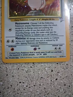 Clefable Holo Foil Pokemon Base Set 2 First Generation 5/130 - Image 3