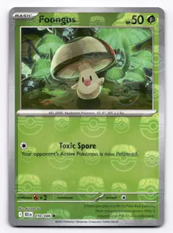 Foongus (Master Ball Pattern) SV: Black Bolt - Pokemon NM 010/086 - Image 1
