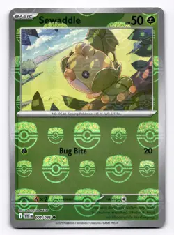 Sewaddle (Master Ball Pattern) SV: White Flare - Pokemon NM 001/086 - Image 1