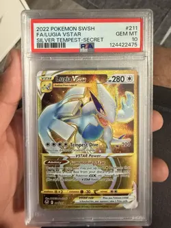 Pokemon Lugia VSTAR 211/195 Silver Tempest Secret Rare Holo PSA 10 (2022) - Image 1