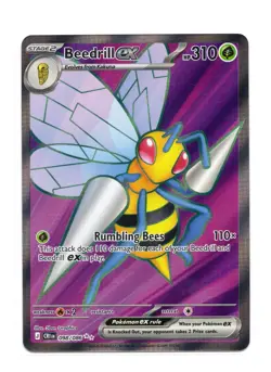 Beedrill ex 098/086 Ultra Rare Chaos Rising Pokemon Holo Near Mint - Image 1