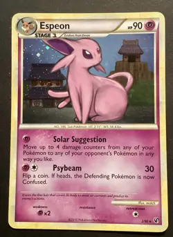 Espeon *SWIRL* 2/90 Holo Rare HGSS Undaunted Pokemon TCG 2010 MP/LP - Image 2