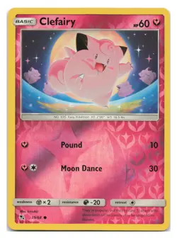 Clefairy 39/68 Common Hidden Fates Pokemon Reverse Holo 2019 - Image 1