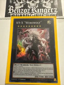 K9-X "Werewolf" JUSH-EN037 Super Rare 1st Ed NM Yugioh - Image 1