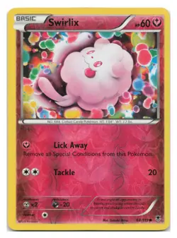 Swirlix 68/119 Common Phantom Forces Pokemon Reverse Holo 2014 - Image 1