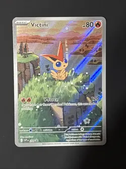 Pokemon Victini SVP 208 Illustration Rare Promo Scarlet & Violet NM - Image 3