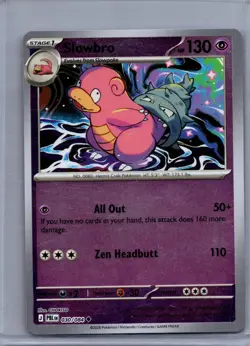 SLOWBRO 030/084 UNCOMMON PITCH BLACK POKEMON REVERSE HOLO NM/M - Image 1