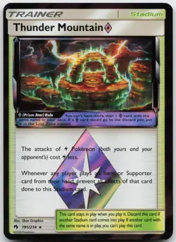 Thunder Mountain ◇ 191/214 Holo Pokemon Lost Thunder - LP - Image 1
