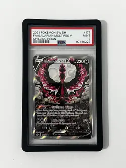 Pokemon Chilling Reign Galarian Moltres V 177/198 Alternative Art Alt Holo PSA 9 - Image 5