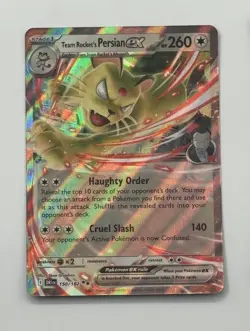 Pokemon TCG Team Rocket’s Persian Ex Destined Rivals Holo Double Rare NM 150/182 - Image 1
