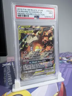 Pokemon TCG Reshiram & Charizard GX SM201 2019 PSA 9 TAG TEAM Holo Promo - Image 2