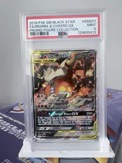 Pokemon TCG Reshiram & Charizard GX SM201 2019 PSA 9 TAG TEAM Holo Promo - Image 3