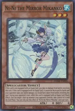 1x Ni-Ni the Mirror Mikanko - 1st Edition NM Eng YuGiOh - Amazing Defenders - Image 1