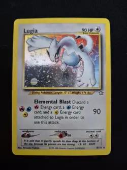 Pokemon TCG Lugia Neo Genesis 9/111 Holo Unlimited Holo Rare LP-MP Vintage - Image 1