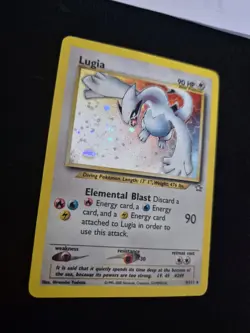 Pokemon TCG Lugia Neo Genesis 9/111 Holo Unlimited Holo Rare LP-MP Vintage - Image 2