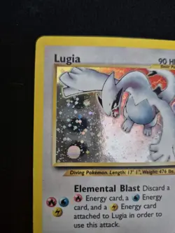 Pokemon TCG Lugia Neo Genesis 9/111 Holo Unlimited Holo Rare LP-MP Vintage - Image 3