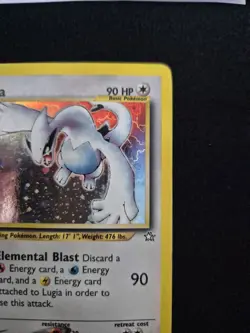 Pokemon TCG Lugia Neo Genesis 9/111 Holo Unlimited Holo Rare LP-MP Vintage - Image 4
