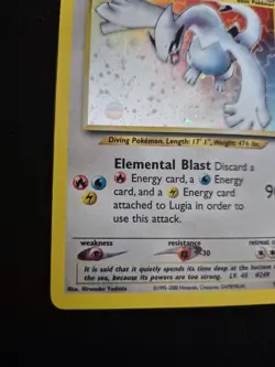 Pokemon TCG Lugia Neo Genesis 9/111 Holo Unlimited Holo Rare LP-MP Vintage - Image 5