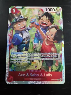One Piece Ace & Sabo & Luffy OP13-007 Carrying On His Will English - Image 1