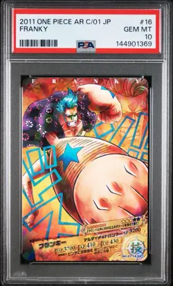 2011 One Piece AR Carddass 01 Japan Franky No.01-16 UC PSA10 - Image 1
