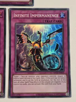 Infinite Impermanence SDCS-EN036 x3 Super Rare Yugioh Cards Unlimited Mint Set - Image 4