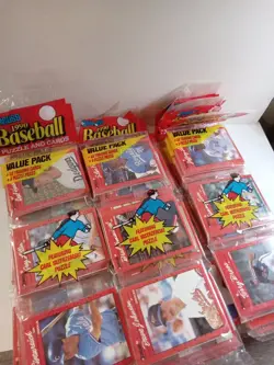 1990 Donruss Baseball Puzzle & Cards Rack Pack Lot Of 20 - Image 1