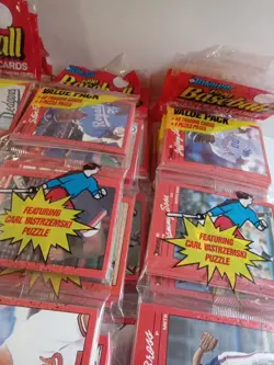 1990 Donruss Baseball Puzzle & Cards Rack Pack Lot Of 20 - Image 3