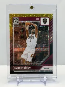 2024-25 Panini Donruss Optic #121 Evan Mobley Black/Gold 5/8 Cavaliers - Image 1