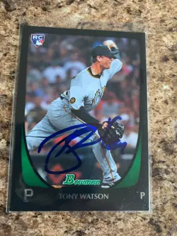 Tony Watson Signed 2011 Bowman Draft Rc Auto Pittsburgh Pirates - Image 1