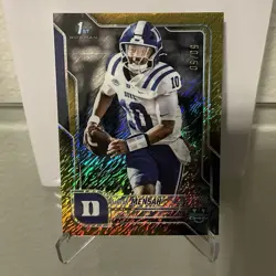 2024 Bowman University Chrome 1st Bowman Darian Mensah #13 Duke /50 Gold Shimmer - Image 1