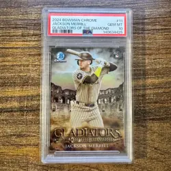 2024 Bowman Chrome Jackson Merrill Gladiators Diamond GOTD-11 RC PSA 10 GEM MINT - Image 1