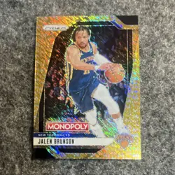 Panini 2024-25 Prizm Monopoly Jalen Brunson Knicks #40 Gold Shimmer /500 - Image 1