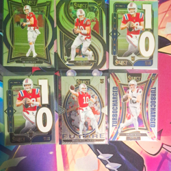 Panini 2024 Select Drake Maye Rookie Patriots 6-Card Lot Numbers Turbocharged - Image 1