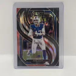 2024 Panini Select - Premier Level Josh Allen #122 Black & Red Shock Prizm - Image 1