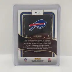 2024 Panini Select - Premier Level Josh Allen #122 Black & Red Shock Prizm - Image 2