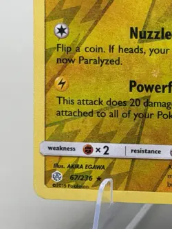 Pokemon Raichu Reverse Holo Cosmic Eclipse 67/236 Rare Card - Image 5